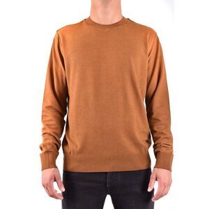 Paolo Pecora Crew Neck Long Sleeve Sweater Men brown Sweaters & Knitwear